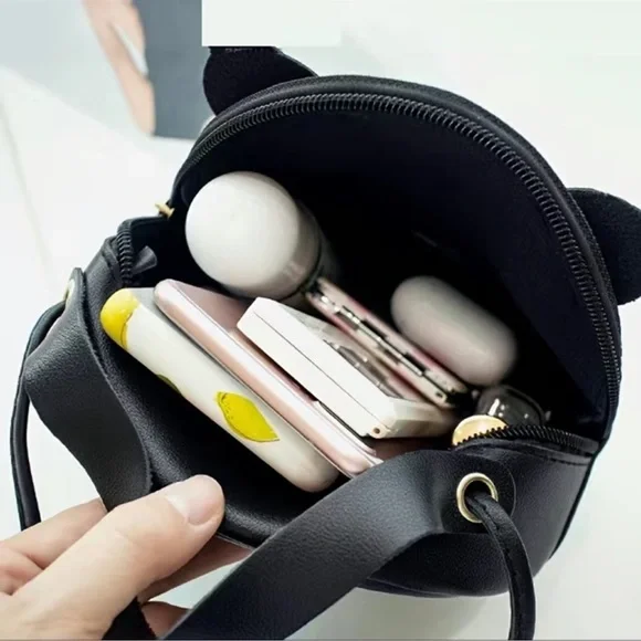 1 LEFT! Mini Leopard Print Cat Purse - Picture 4 of 5